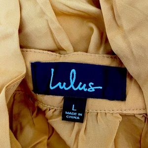 Lulus mustard yellow wrap dress NEW with tags